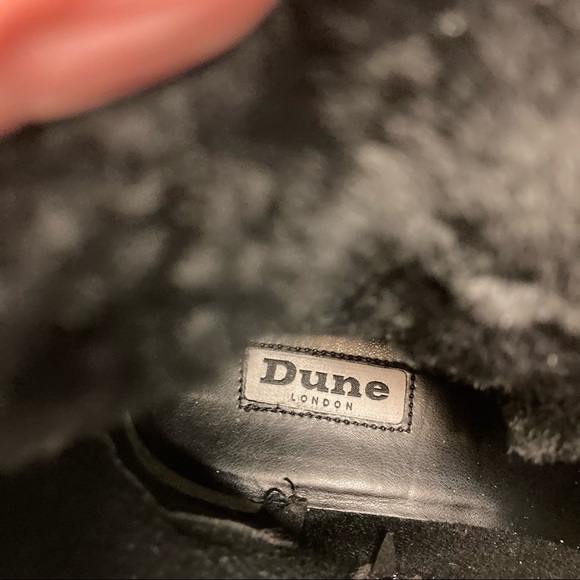 DUNE LONDON Sz 9 Moto  Style Faux Fur Lined With Straps Ankle Booties - Picture 8 of 9